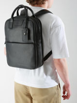 Sac à Dos Business Flandres 2 Compartiments Cuir Etrier Noir flandres EFLA8272-vue-porte