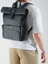 Sac à Dos Business Flandres 1 Compartiment Cuir Etrier Bleu flandres EFLA8102-vue-porte