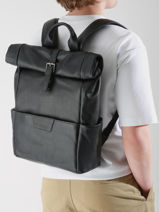Sac à Dos Business Flandres 1 Compartiment Cuir Etrier Noir flandres EFLA8102-vue-porte