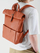 Sac à Dos Business Flandres 1 Compartiment Cuir Etrier Orange flandres EFLA8102-vue-porte