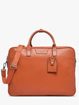 Porte Documents Flandres (main) 1 Compartiment + Pc 17" Cuir Etrier Orange flandres EFLA8261