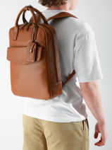 Sac à Dos Business Flandres 1 Compartiment Cuir Etrier Marron flandres EFLA8271-vue-porte