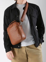 Sac Bandoulière Flandres Cuir Etrier Marron flandres EFLA732M-vue-porte