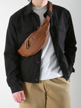 Sac Banane Flandres Cuir Etrier Marron flandres EFLA735M-vue-porte