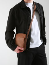 Sac Bandoulière Spider Cuir Etrier Marron spider ESPI704S-vue-porte