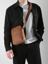 Sac Bandoulière Spider Cuir Etrier Marron spider ESPI704M-vue-porte