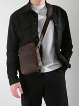 Sac Bandoulière Spider Cuir Etrier Marron spider ESPI704M-vue-porte