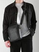 Sac Bandoulière Spider Cuir Etrier Noir spider ESPI732M-vue-porte