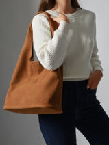 Hobo L Cavalier Nubuck Leather Etrier Brown cavalier nubuck ECAN154L-vue-porte