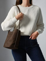 Cross Body Tas Rugzak S Cavalier Nubuck Leather Etrier Brown cavalier nubuck ECAN126S-vue-porte