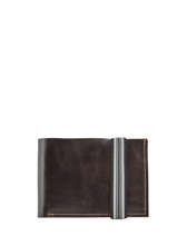 Porte-monnaie à élastique Cuir Etrier Noir bandit manchot h EBM309