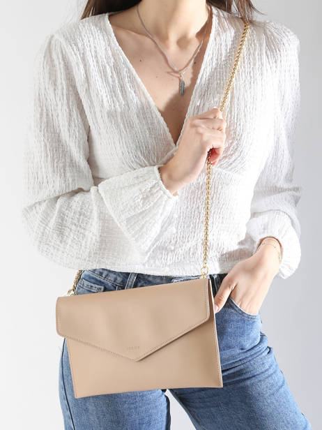 Pochette De SoirÃ©e L Paddock Cuir Etrier Beige paddock EPAD075L vue secondaire 1
